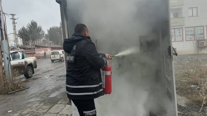 Kars’ta bir trafoda yangın çıktı