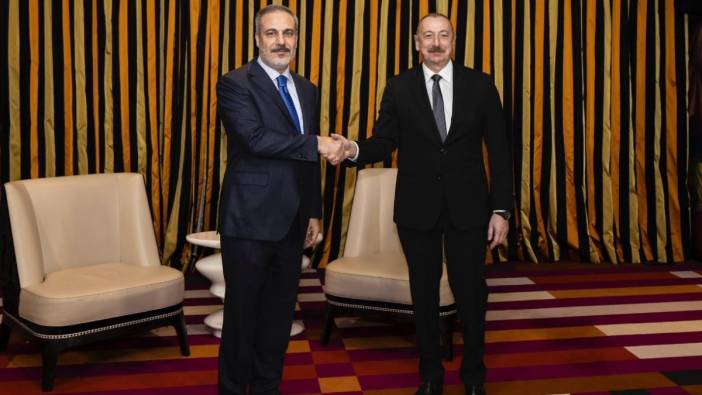 Hakan Fidan Azerbaycan Cumhurbaşkanı İlham Aliyev ile bir araya geldi