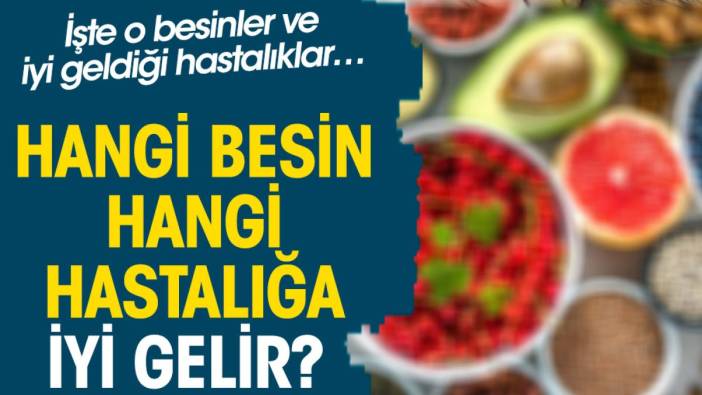 Hangi besin hangi hastalığa iyi gelir? İşte o besinler ve iyi geldiği hastalıklar…