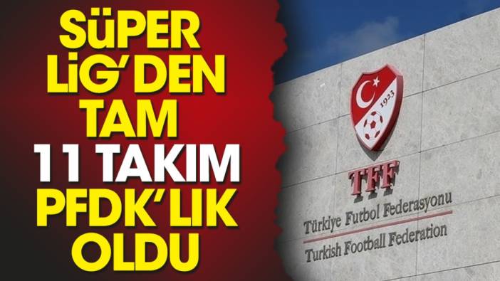 Süper Lig'den tam 11 kulüp PFDK'lık oldu