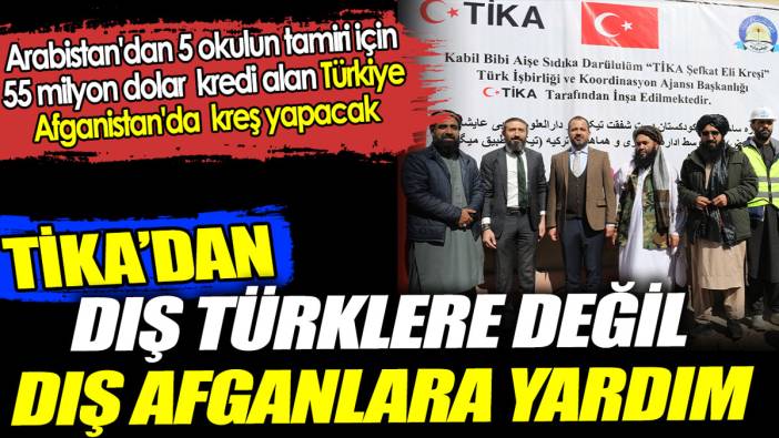 TİKA’dan dış Türklere değil dış Afganlara yardım. Türkiye Afganistan’da kreş yapacak