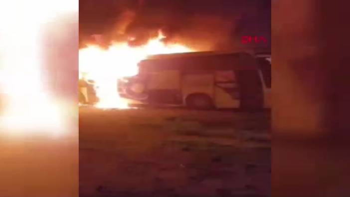 Bartın’da yolcu otobüsü alev alev yandı