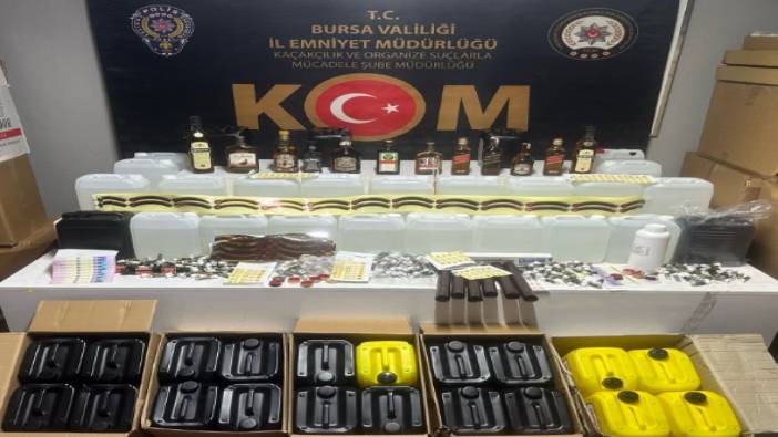Bursa'da sahte alkol üretenlere yönelik operasyon yapıldı
