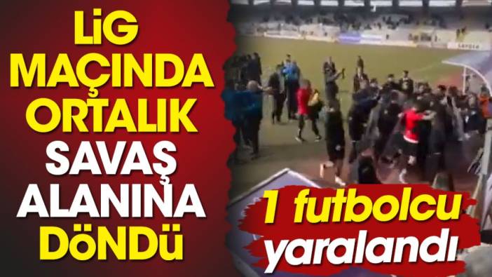 Lig maçında ortalık savaş alanına döndü. Bir futbolcu yaralandı