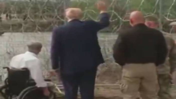 Trump, ABD-Meksika sınırında kaçak sığınmacılara el salladı