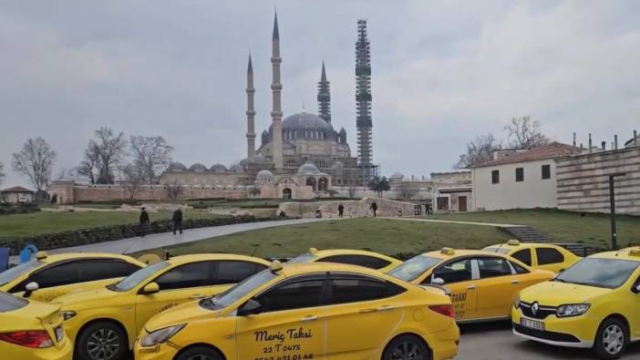 Edirne Belediyesi'nin önündeki taksici eyleminde 1 kişi yaralandı