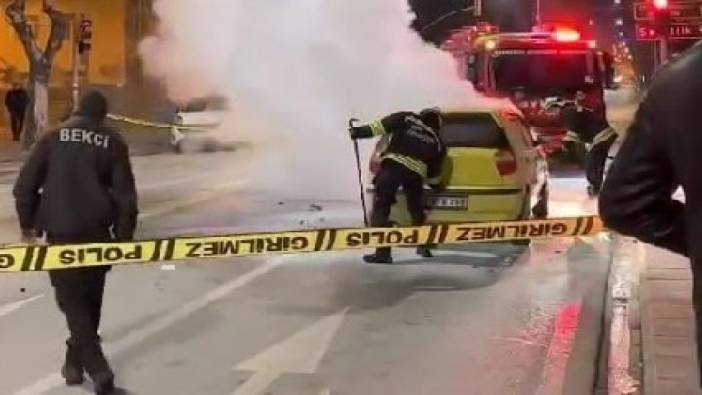 Seyir halindeki araçta korkutan yangın