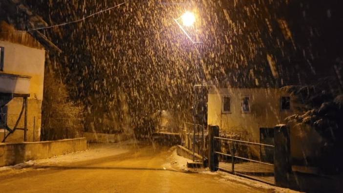 Mart ayında Eflani ilçesinde kar yağışı