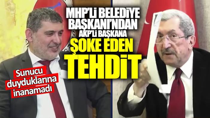 MHP’li Karabük Belediye Başkanı Rafet Vergili’den AKP’li Başkan Ferhat Salt’a şoke eden tehdit! Sunucu duyduklarına inanamadı