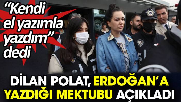 Dilan Polat, Erdoğan’a yazdığı mektubu açıkladı. 'Kendi el yazımla yazdım' dedi