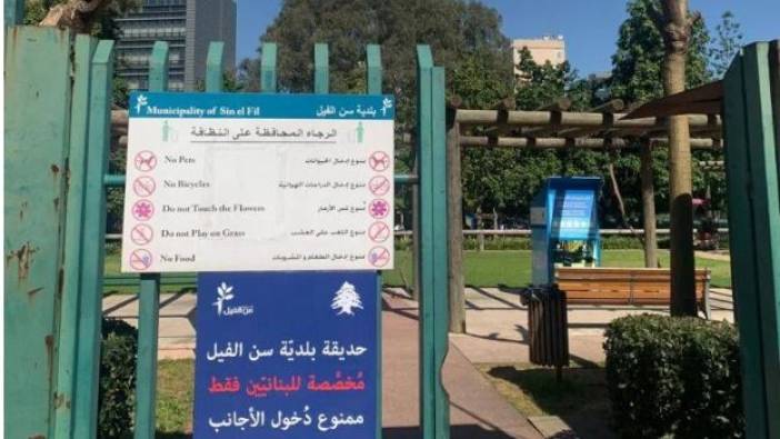 Lübnan'da 'göçmenlerin' parklara girmesi yasakladı