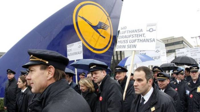 Lufthansa'dan grev açıklaması: bin uçuş iptal edilecek