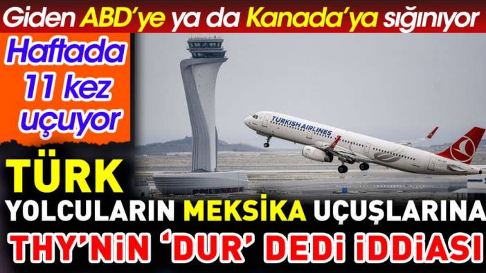 Türk yolcuların Meksika uçuşlarına THY'nin 'dur' dedi iddiası. Giden ABD'ye ya da Kanada'ya sığınıyor