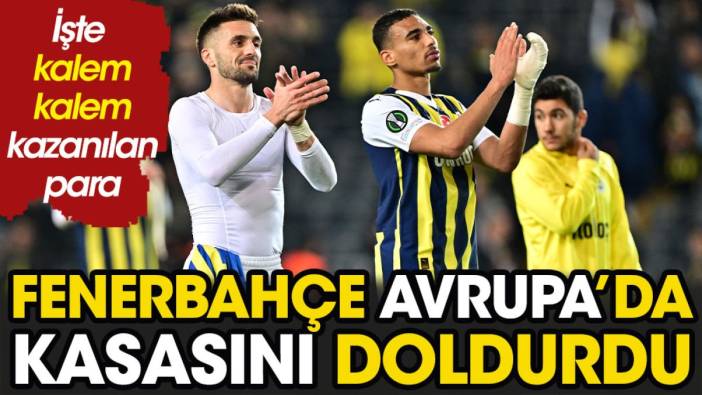 Fenerbahçe Avrupa'da kasasını doldurdu. Kazanılan para kalem kalem ortaya çıktı