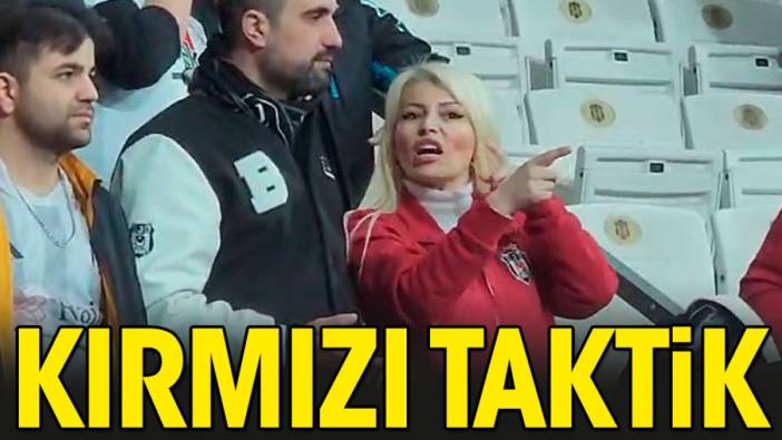 Beşiktaş maçında kırmızılı kadın yeniden göründü