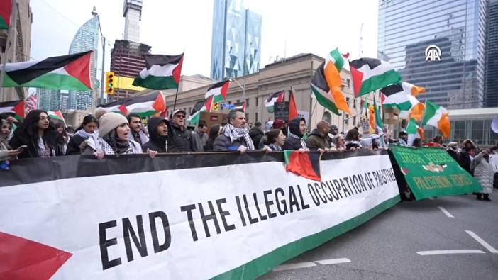 Kanada'da Gazze'ye destek protestosu