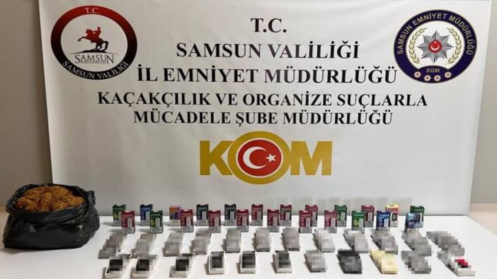 Samsun'da kaçak elektronik sigara ve binlerce makaron ele geçirildi