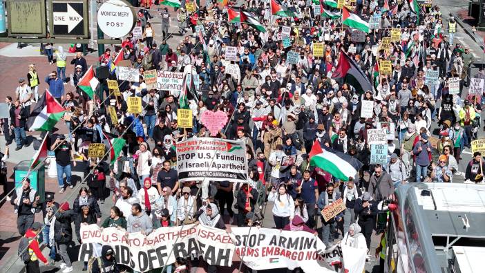 ABD'de Filistin'e destek gösterisi düzenlendi