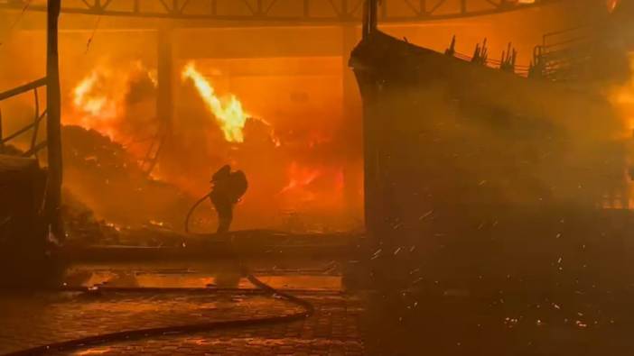 Sinop’ta sanayi sitesinde yangın çıktı