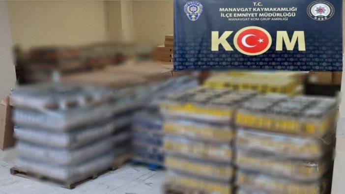 Antalya’da kaçakçılık operasyonu. On binlerce şişe  kaçak alkol ele geçirildi