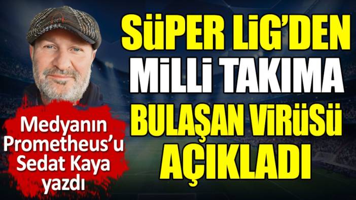Süper Lig'den milli takıma bulaşan virüsü Sedat Kaya açıkladı