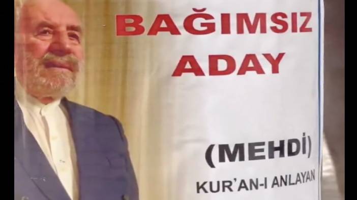 Trabzon'da bağımsız aday seçim afişinde kendisine 'Mehdi' dedi
