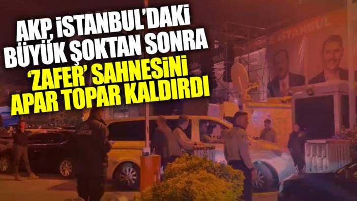 AKP, İstanbul’daki büyük şoktan sonra ‘zafer’ sahnesini apar topar kaldırdı