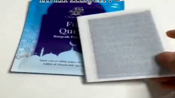 Pazarlama çılgınlığı tepki çekti: Yenilebilen kağıttan Kur'an yapıp sattılar