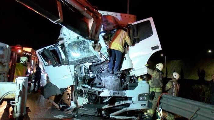 Kuzey Marmara Otoyolu'nda TIR kargo kamyonuna çarptı