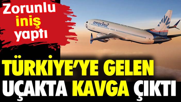 Türkiye gelen uçakta kavga çıktı. Zorunlu iniş yaptı