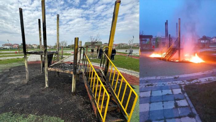 Bolu Belediyesi’nin yaptığı çocuk parkı kundaklandı