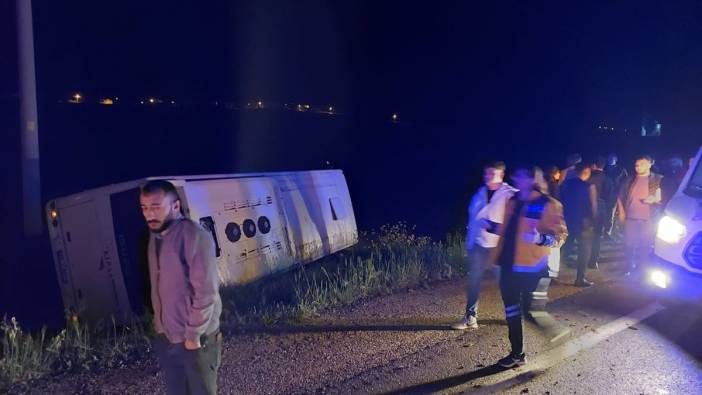 Kahramanmaraş’ta servis minibüsü yan yattı: 9 yaralı