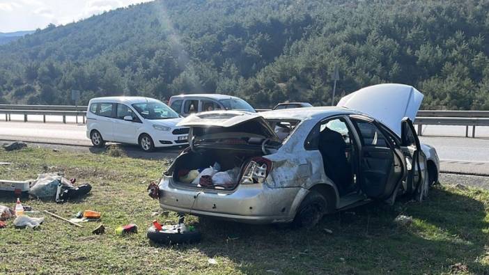 Kastamonu’da otomobil takla attı. 2 kişi yaralandı