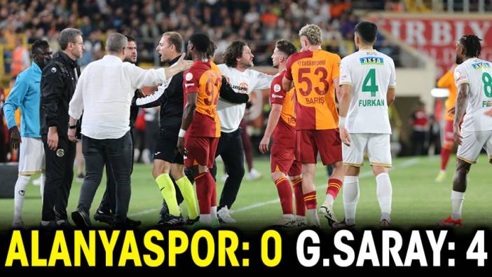 Alanyaspor: 0 Galatasaray: 4