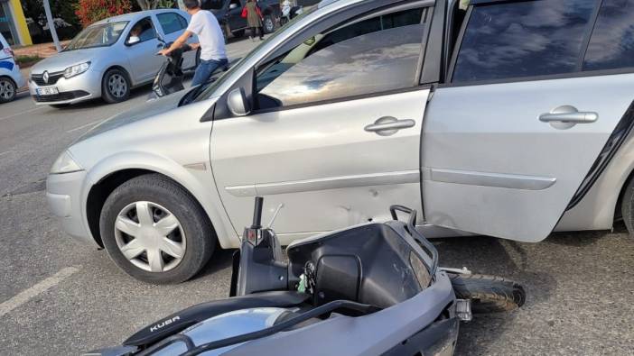 Motosiklet ile otomobilin çarpıştığı kazada 1 kişi yaralandı