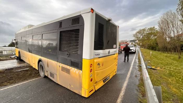 Büyükçekmece'de İETT otobüsü kaza yaptı: 1 yaralı