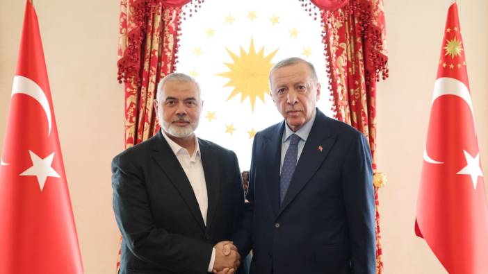 Erdoğan Hamas Siyasi Büro Başkanı İsmail Heniyye ile görüştü