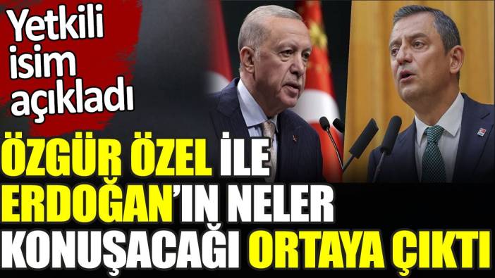 Özgür Özel ile Erdoğan’ın neler konuşacağı ortaya çıktı. Yetkili isim açıkladı