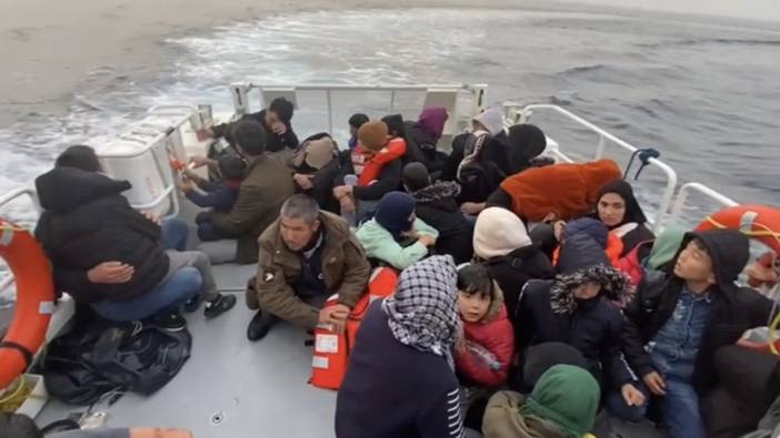 Ayvacık açıklarında 44 kaçak göçmen yakalandı