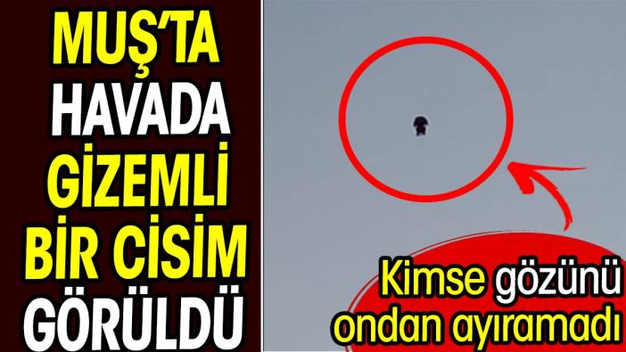 Muş'ta havada gizemli bir cisim görüldü! Kimse gözünü ayıramadı