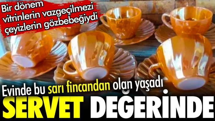 Evinde bu sarı fincandan olan yaşadı. Servet değerinde. Bir dönem vitrinlerin vazgeçilmezi çeyizlerin gözbebeğiydi