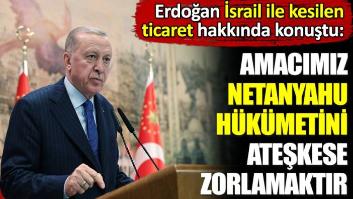 Erdoğan İsrail ile kesilen ticaret hakkında konuştu. 'Amacımız Netanyahu Hükümetini ateşkese zorlamaktır'