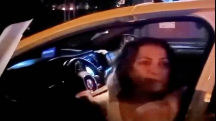 Taksiciyi çileden çıkaran sarhoş kadın gündem oldu