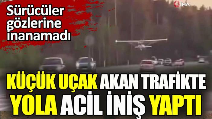 Letonya’da uçak otoyola iniş yaptı. Sürücüler gözlerine inanamadı