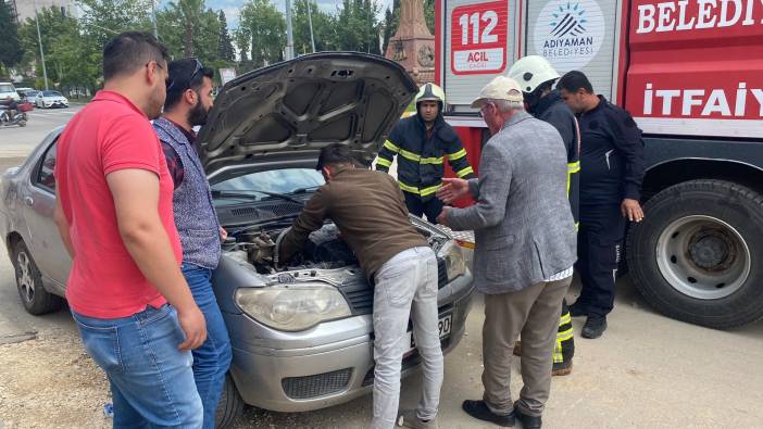 Seyir halindeki otomobil yandı (07 Mayıs 2024)