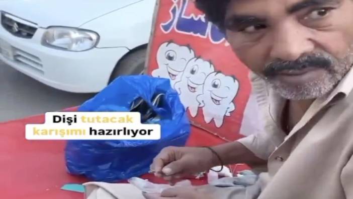 Pakistan'da sokak ortasında diş tedavisi!