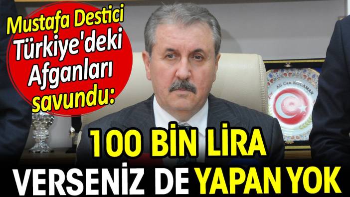 Mustafa Destici Türkiye'deki Afganları savundu. 100 bin lira verseniz de yapan yok