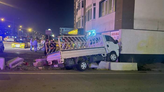 Virajı alamadı dükkanlara daldı