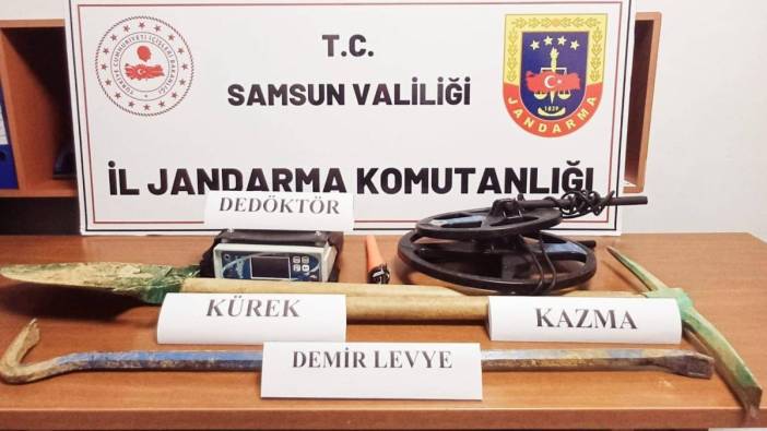 Samsun'da kaçak kazı yapanlara suçüstü yapıldı