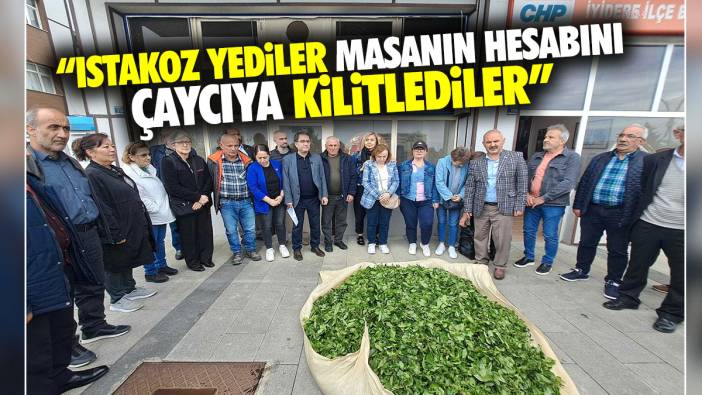 Istakoz yediler masanın hesabını çaycıya kilitlediler